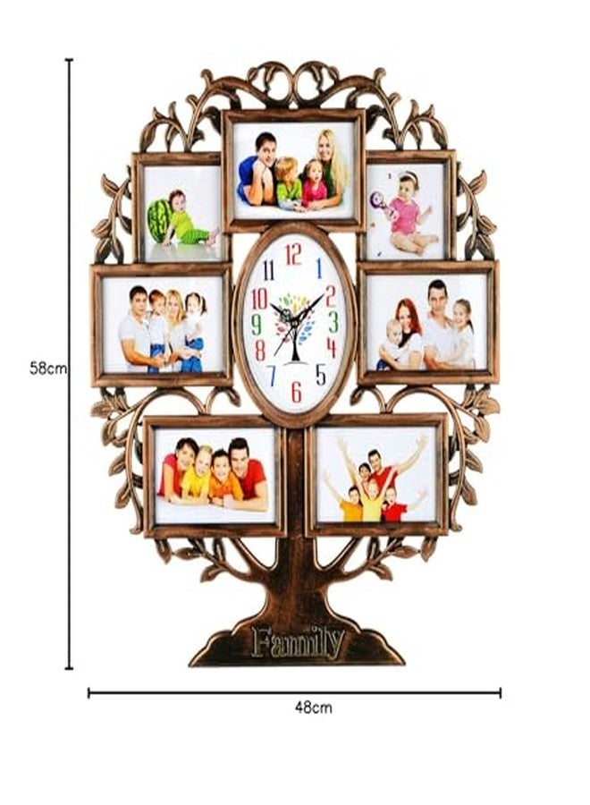Harbour Analog Latest Stylish New Models Wall Clock with PHOTOFRAMES for Home Living Room Hall Bedroom (Size Height 58 CM X Width 48 CM)- Home Decor Big Size Wall Clock Mz ET1 - Image 5